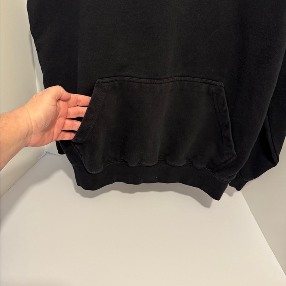 AMS Adult Premium Heavyweight Supreme Logo Black Hoodie Size L - Picture 3 of 7